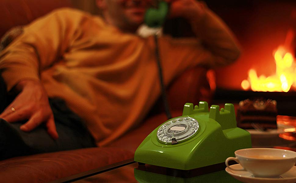 Opis 60s cable green with US rotary dial card