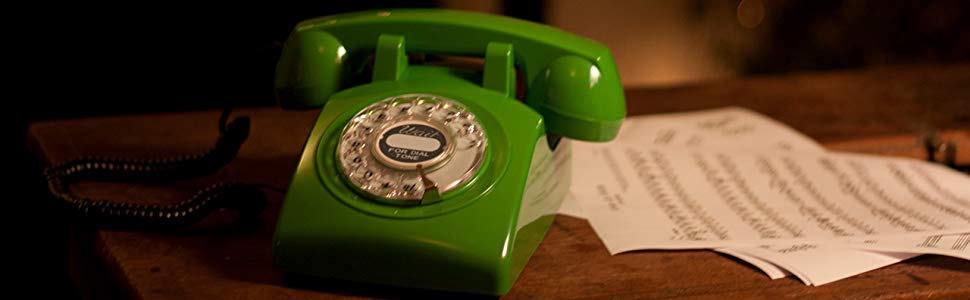 Opis 60s cable green with US rotary dial card