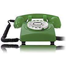 Opis 60s cable green with US rotary dial card