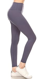 More 1" & 3" Solid Leggings / Athletic Yoga Pants