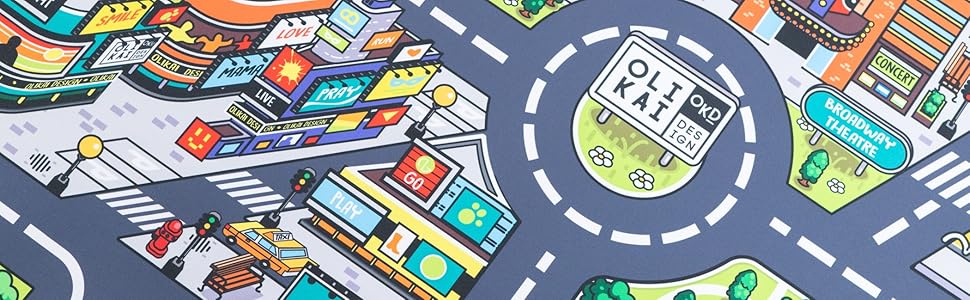 Olikai Design New York Playmat Times Square Closeup