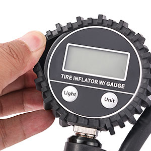 tire inflator with gauge