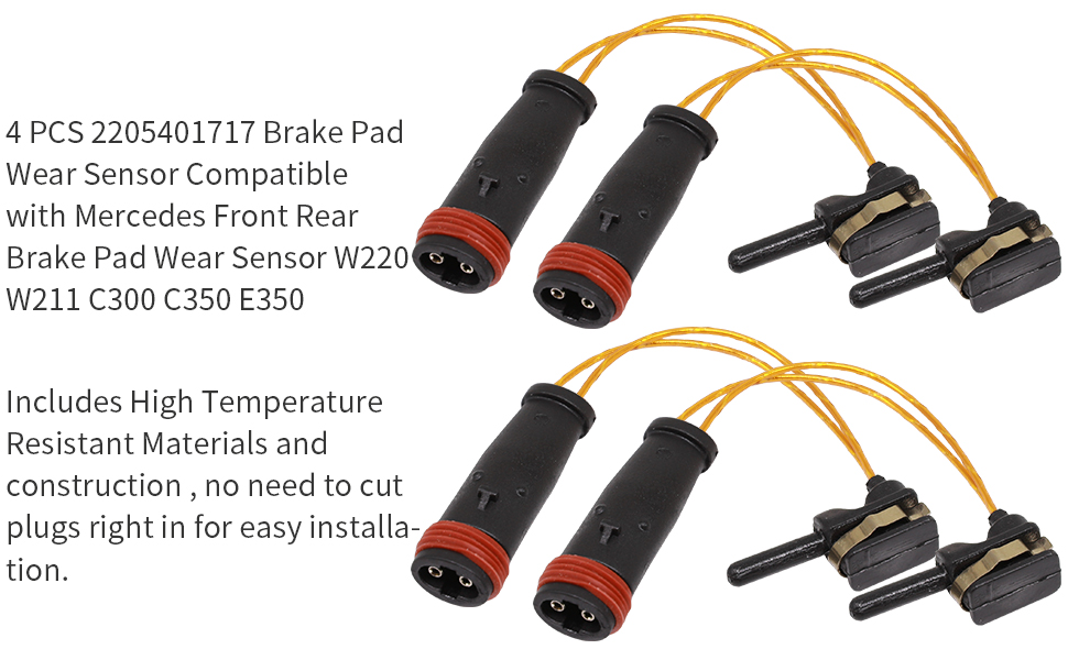 brake pad wear with Mercedes front rear w220 w211 c300 c350 e350