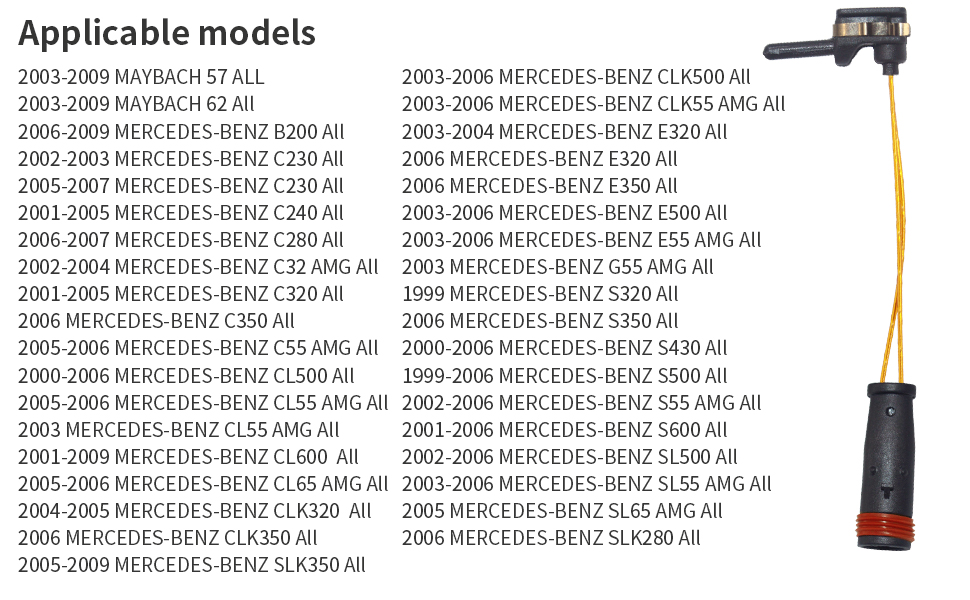 brake pad wear with Mercedes front rear w220 w211 c300 c350 e350