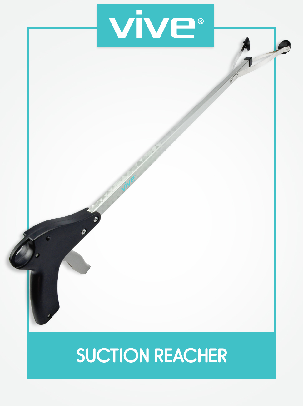 Suction Cup Reacher Grabber by VIVE 32" Heavy Duty
