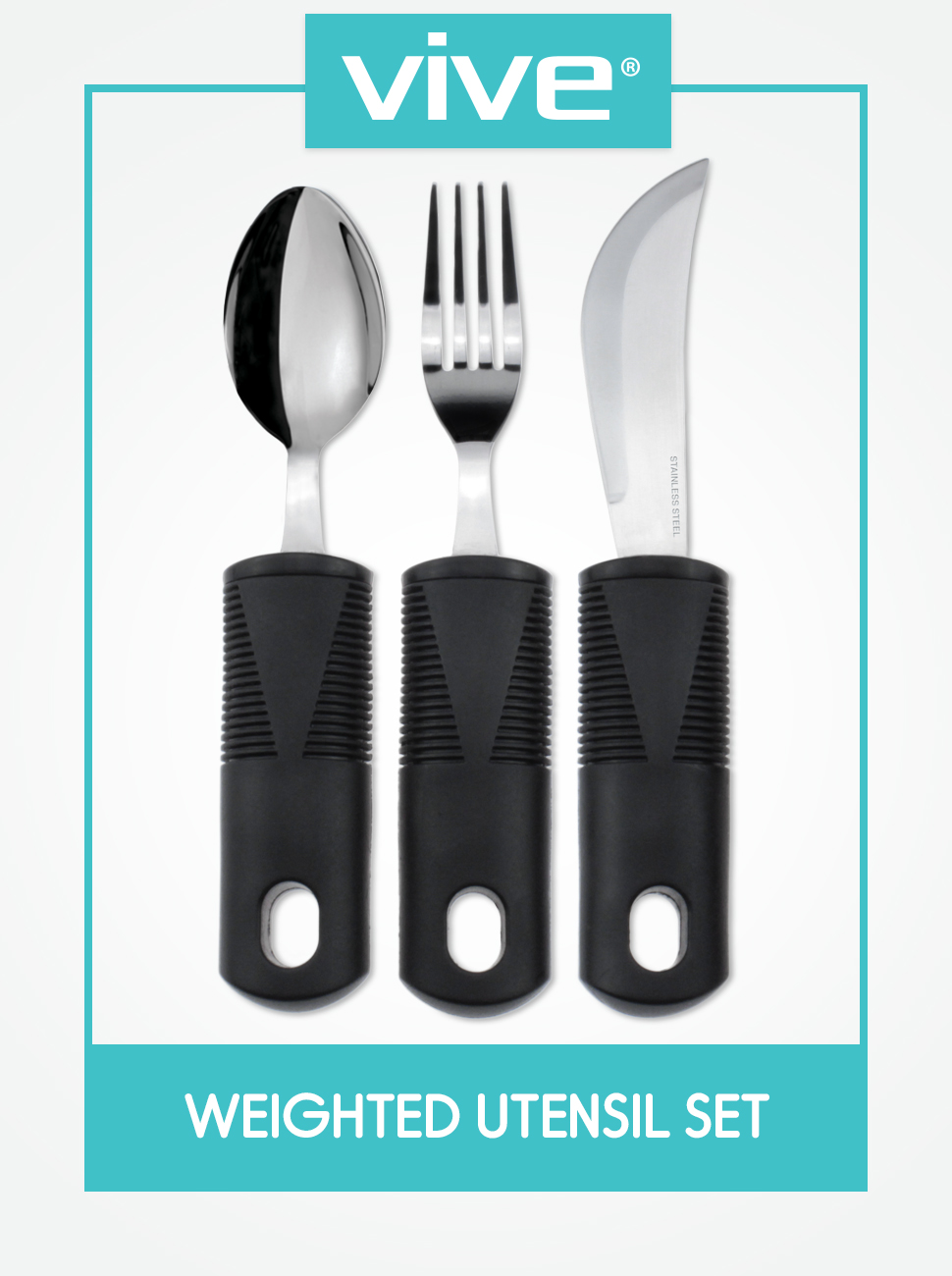 Adaptive Utensils by Vive Arthritis Aid Silverware Set