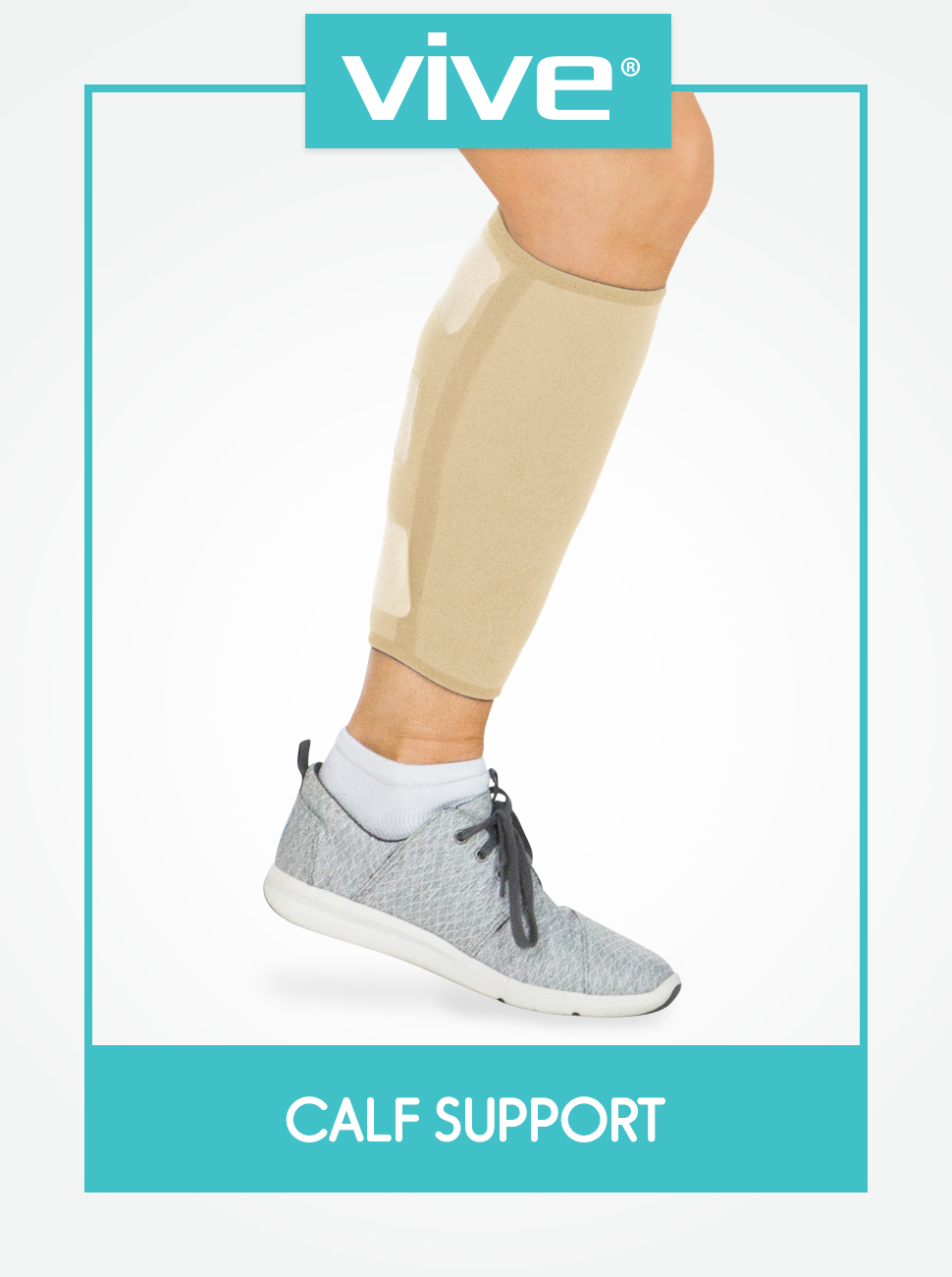 Vive Calf Brace Adjustable Shin Splint Support Lower