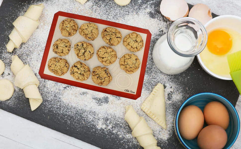 Silicone Baking Mat Half Sheet Baking Sheet Liner Set Non