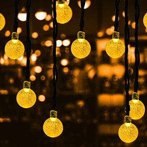 Lights multicolor globe satin g50 light bulbs wire string comparison patio finish Amazon.com : VMANOO Christmas Solar Powered Globe Lights, 30 LED (19.7