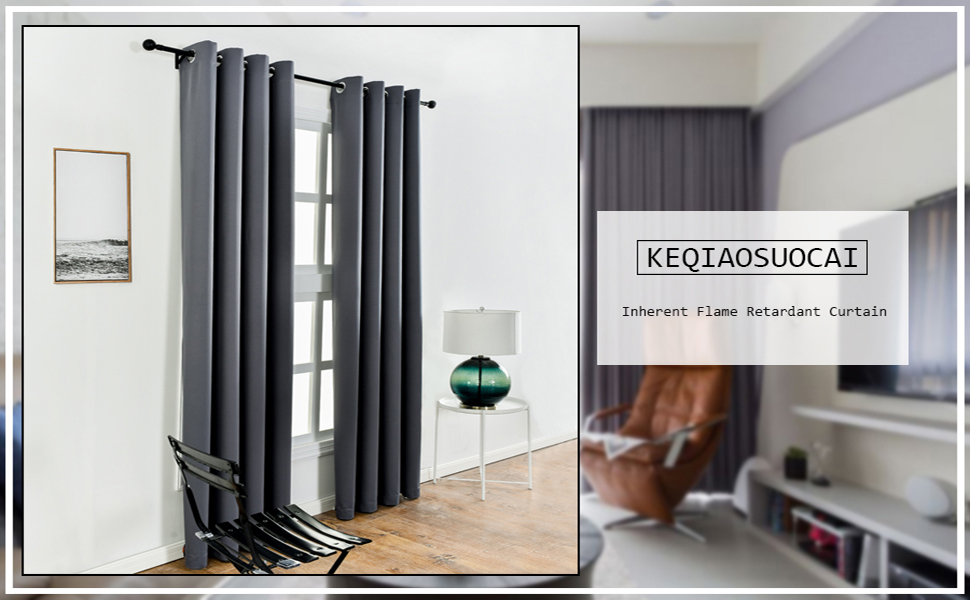 Home Decor Keqiaosuocai Room Darkening Blackout Curtains Flame