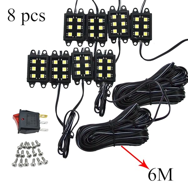 Kingshowstar 2 Piece Set Universal LED Bed Rail Light Kit