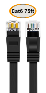 Cat6-75ft-Black