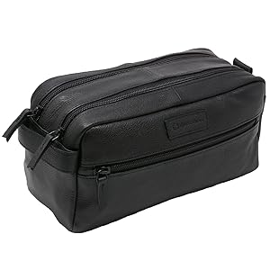 leather shave kit dopp kit overnight cosmetic travel bag vanity toiletry luggage bag