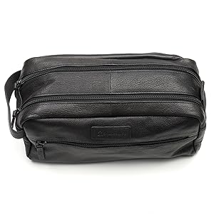 leather shave kit dopp kit overnight cosmetic travel bag vanity toiletry luggage bag