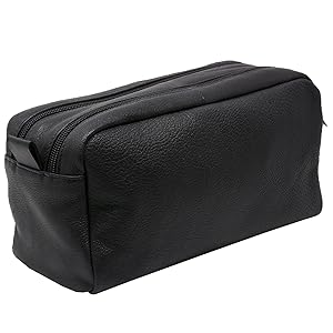 leather shave kit dopp kit overnight cosmetic travel bag vanity toiletry luggage bag