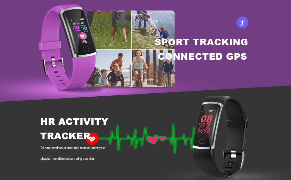 Fitness Tracker HR Activity Tracker with Heart Rate