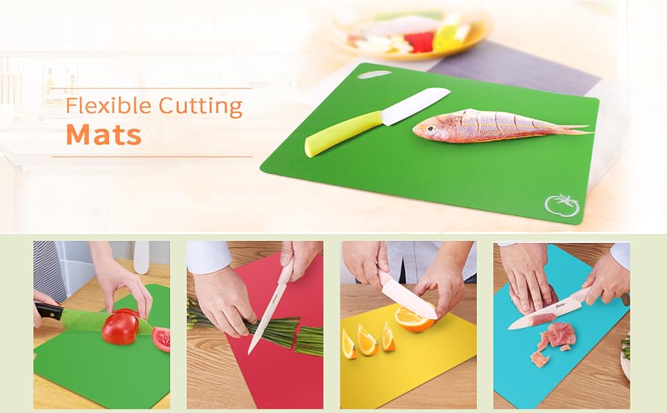 Fu Store Extra Thick Flexible Plastic Kitchen Cutting Board