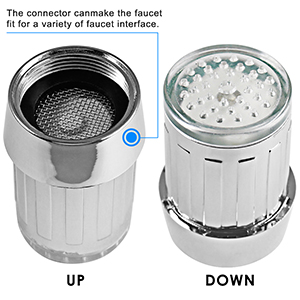 led faucet with 2 adapters
