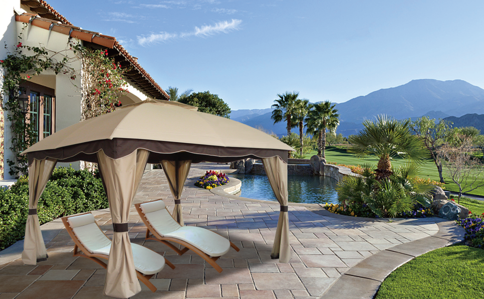 Amazon.com MASTERCANOPY Patio 10X12 Bermuda Gazebo