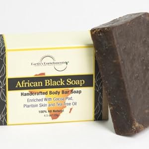 Vegan, Organic, Natural, African Black Soap, Tea Tree Oil Soap, Acne, Handcrafted, Clear Skin