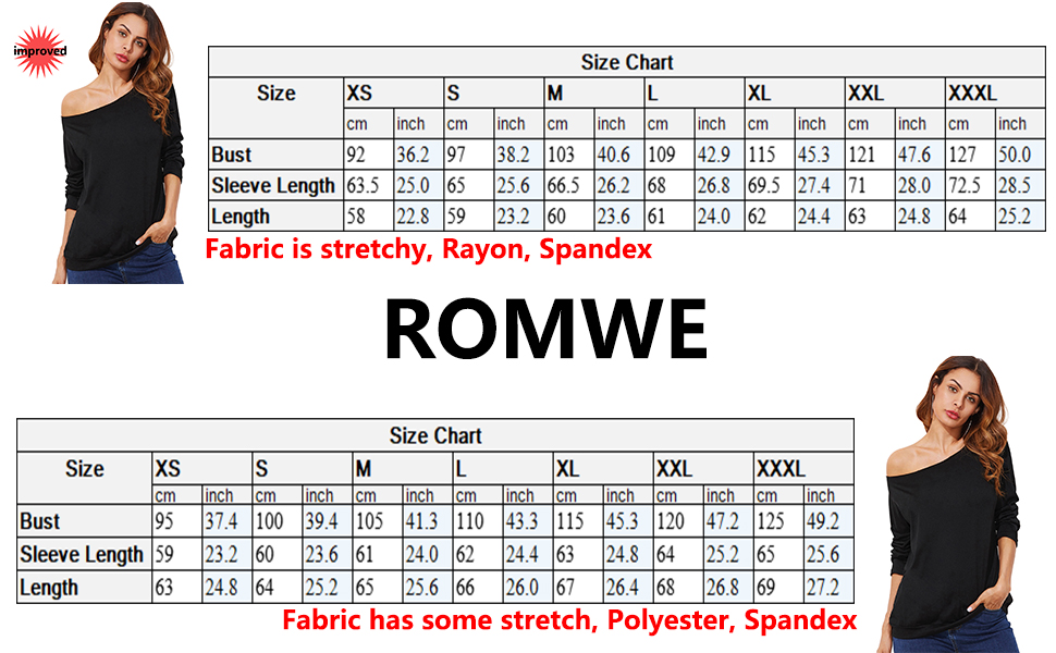 Romwe Women S Raw Cut Off The Shoulder Long Sleeve Tee Shirt Top Blouse