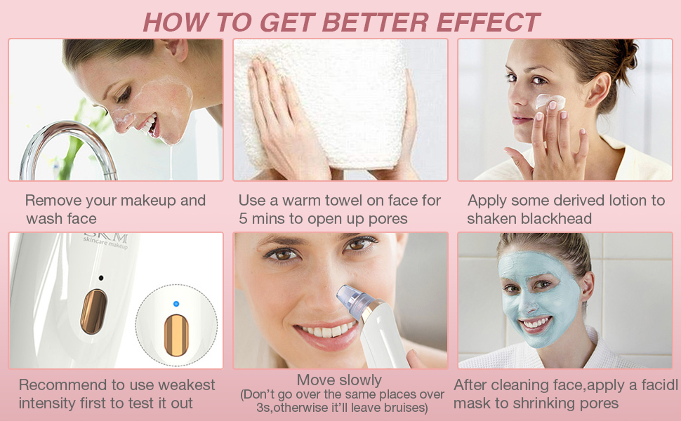 Blackhead Remover Vacuum, Electric Facial Pore Vacuum