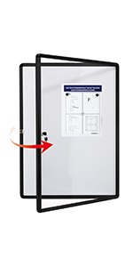 Magnetic Notice Dry Wipe Boards with Locking