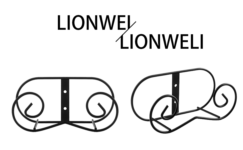 (2 Piece) Black Metal Wall Mount Display Easel Horizontal Plate Rack