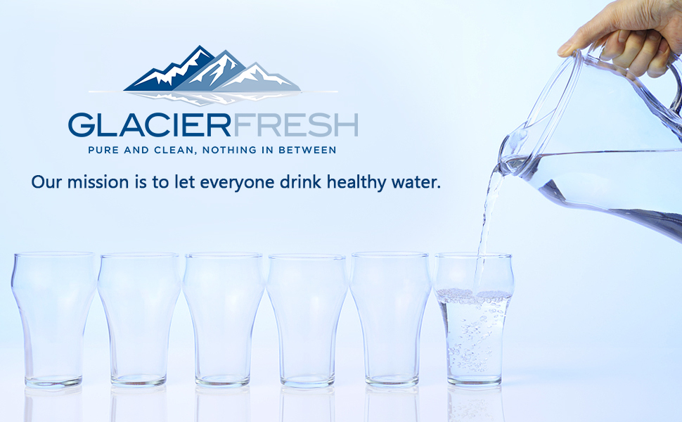 GLACIER FRESH MWF Water Filters for GE Refrigerators, NSF 42 Replacement for