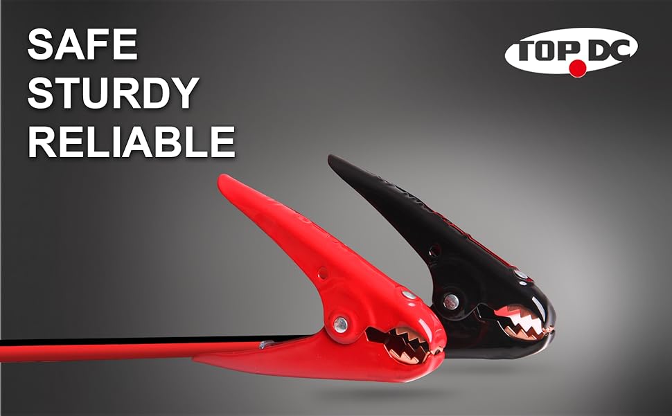 TOPDC 100 Copper Jumper Cables 4 Gauge 20 Feet 300AMP