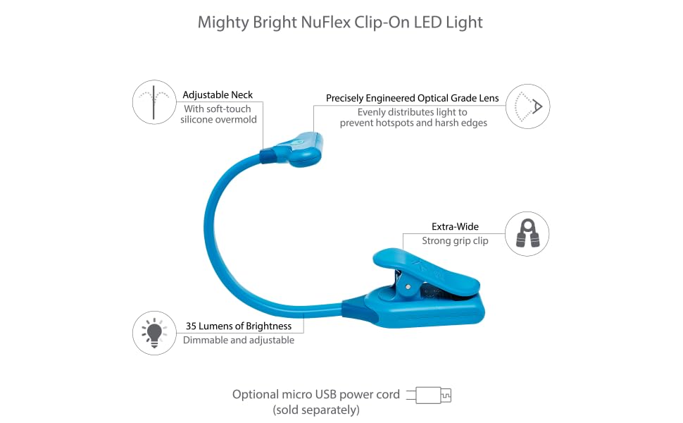 Mighty Bright Nuflex Led Book LightBlue