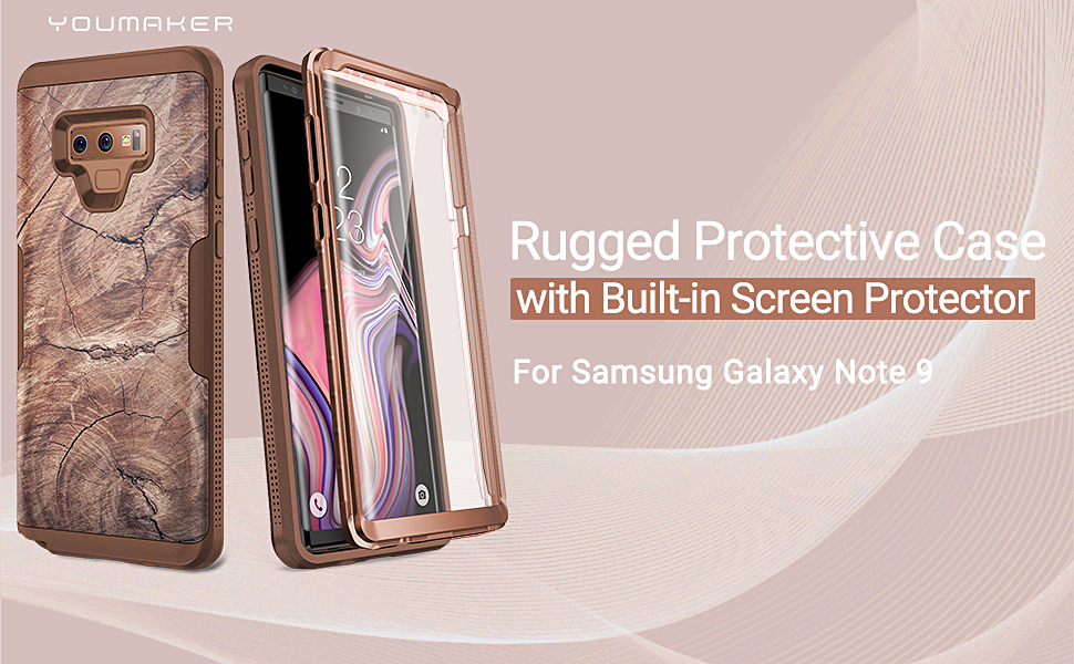 YOUMAKER Case for Galaxy Note 9, Glitter Texture Painting