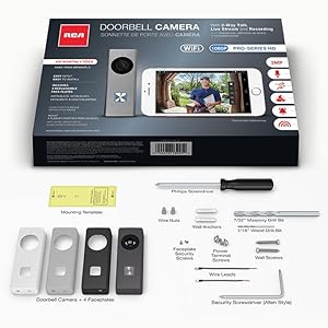 RCA Smart Doorbell Home Security Wifi Video Camera with