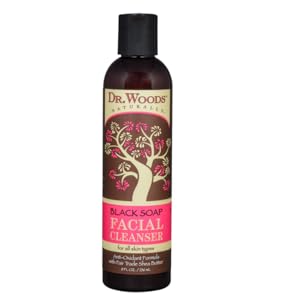 dr woods black soap facial cleanser all skin types anti oxidant formula fair trade shea butter