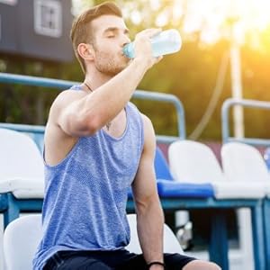 man drinking water caution doctor allergy allergic swallowing hard medication medicine