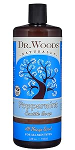 peppermint dr woods soap castile all things good dr woods naturally for all skin types lathering