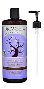dr woods naturally lavender castile soap all things good for all skin types with pump soothing