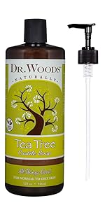 dr woods naturally tea tree castile soap all things good for all skin types organic cruelty free