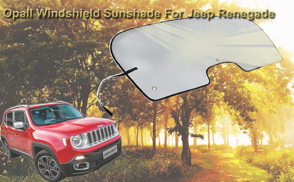 Opall Windshield Customfit Sun Shade Sunshade for Jeep