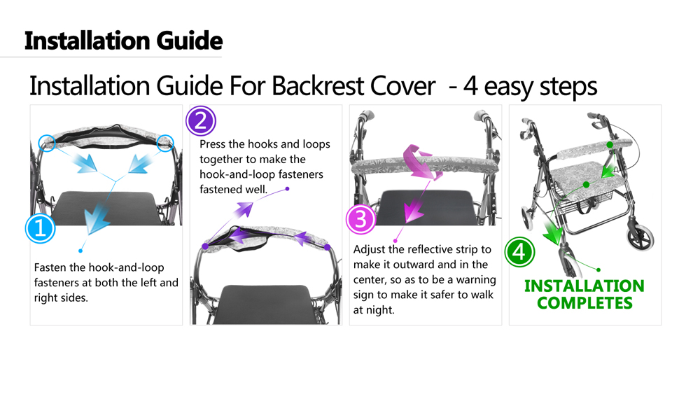 Walker Seat Cover Rollator Walker Seat and Backrest Covers