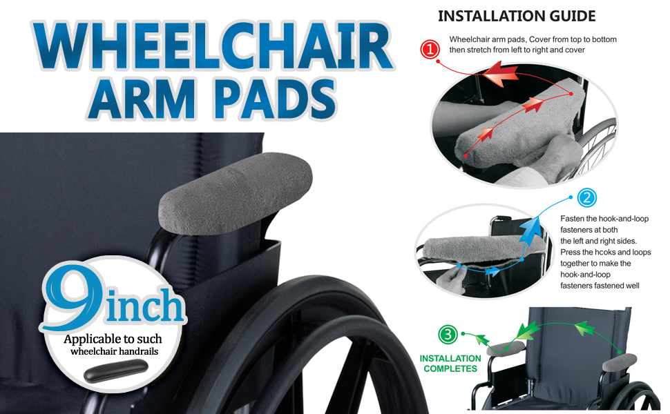 TOMMHANES AMISGUOER Wheelchair Arm Rest Comfort Covers