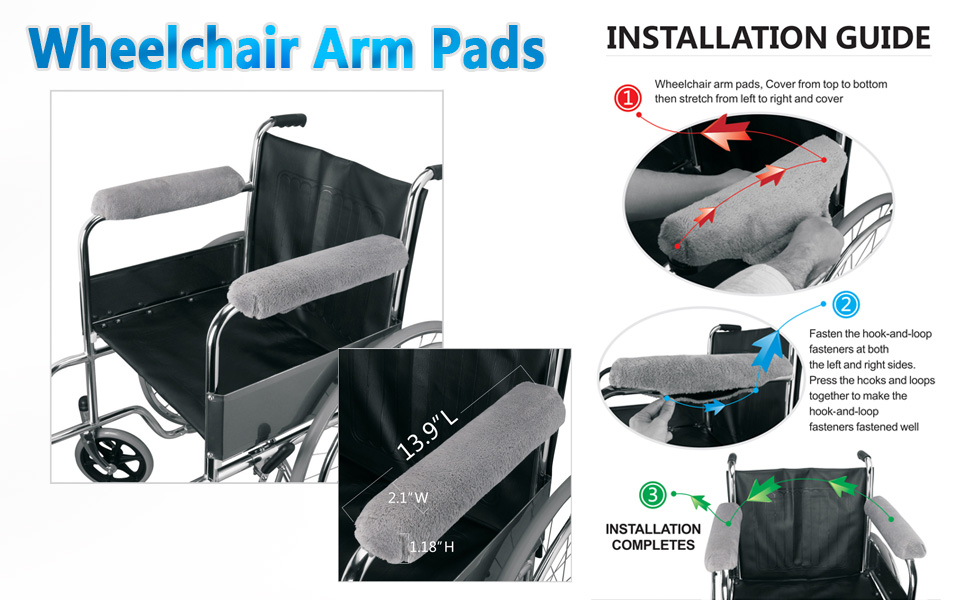 Amazon.com: Wheelchair Arm Rest Comfort Covers Wheelchair Arm Pads 14 ...