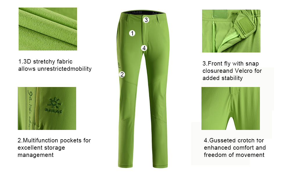 KAILAS Men's Hiking Climbing Pants Quick Dry Multi