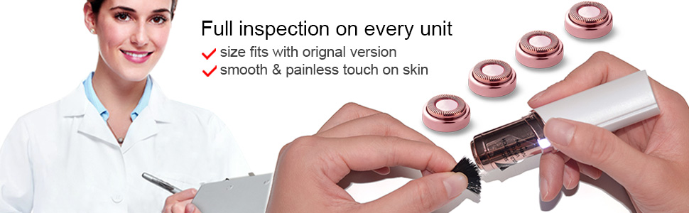 Facial Hair Remover Replacement Heads-full inspection