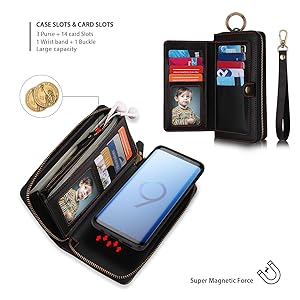 Amazon.com: XRPow Galaxy S9 Case, [2 in 1] Magnetic Detachable S9