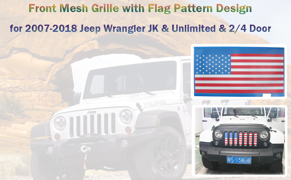 MOEBULB Front Grill Mesh Grid Grille Screen Insert American