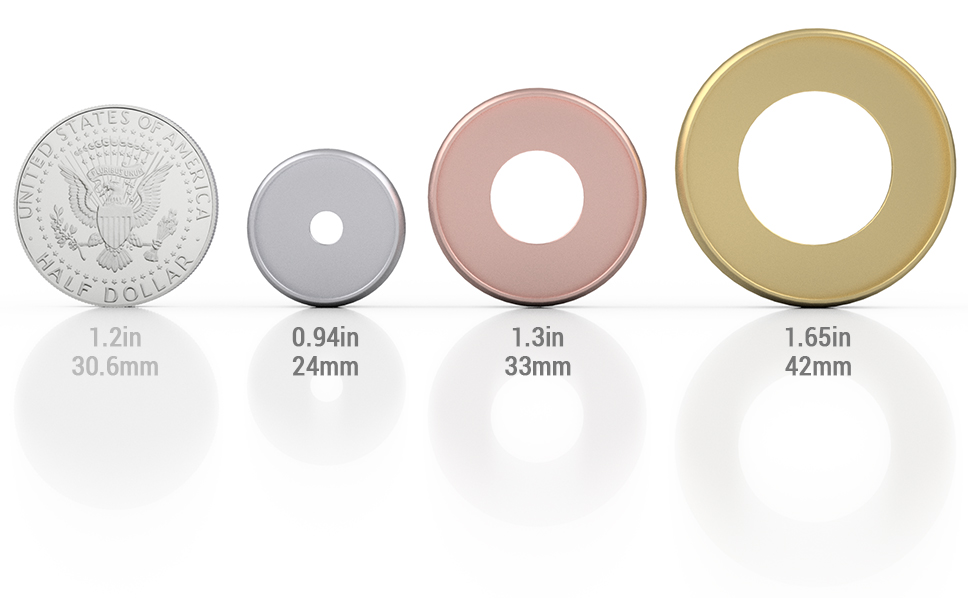 Discagenda Aluminum DiscBinding Discs 33mm 1.3in 12 Piece