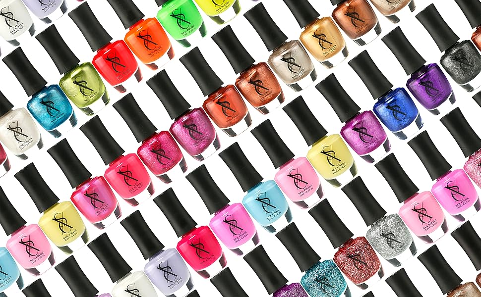SXC Cosmetics Nail Polish Set, 15ml/0.5oz Full Size Nail