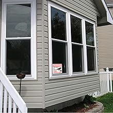 video surveillance sign for window, window surveillance sign, 24 hr video sticker, security signs