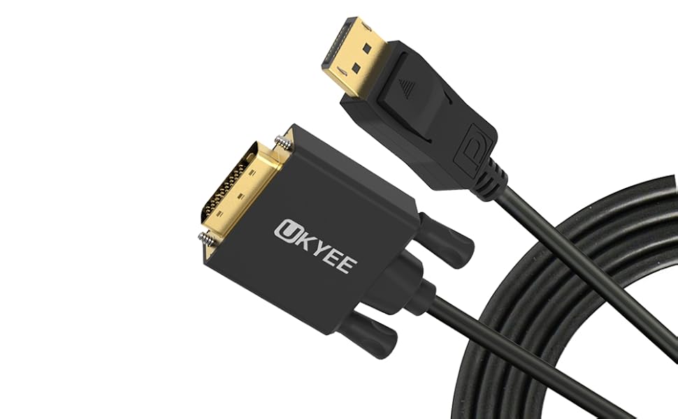 UKYEE Displayport to DVI Cable 6ft 10Pack, Display Port